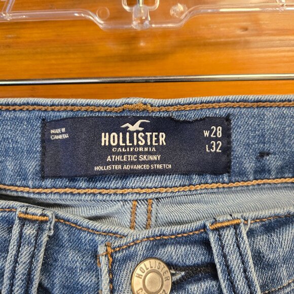 Hollister Athletic Skinny Light Wash Jeans Advanced Stretch Men's Size 28 x 32 - Picture 2 of 5